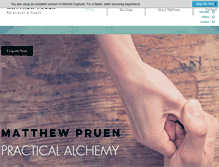 Tablet Screenshot of matthewpruen.com